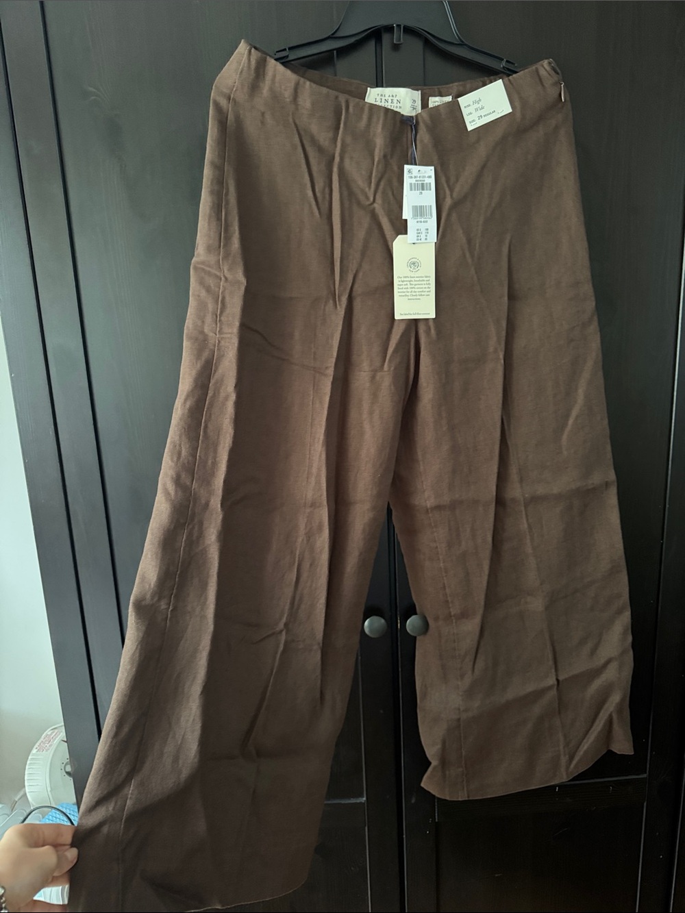 Abercrombie & Fitch Wide-Leg Pants — Dark Brown